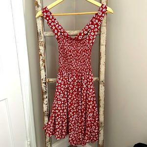 SHEIN - Red Floral Dress - Size S